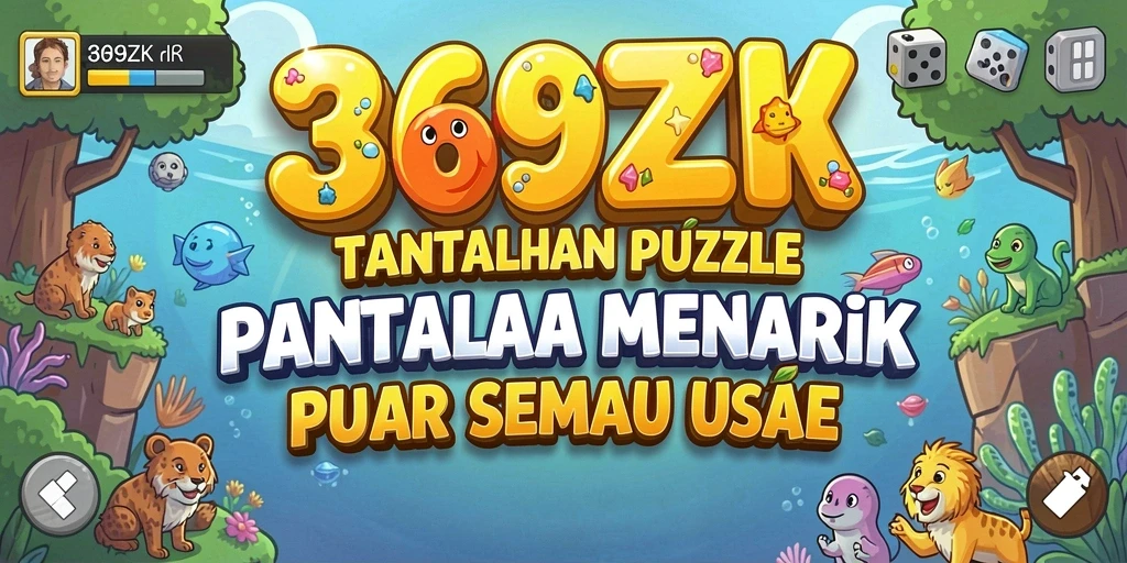 Tampilan gameplay seru dalam 369ZK yang penuh warna.