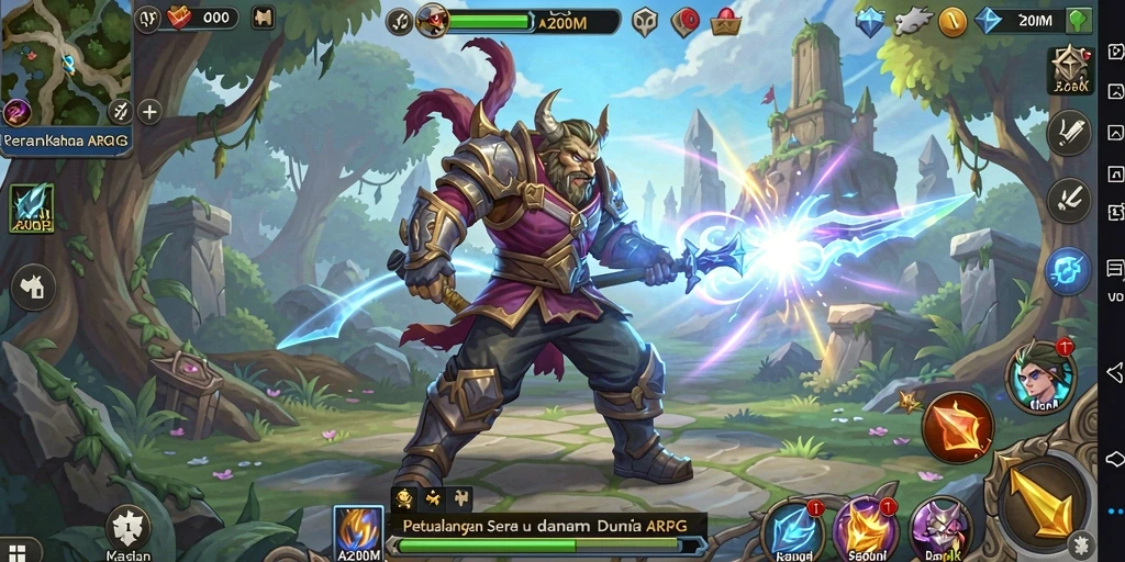 Gameplay seru dan atraktif dalam A200M dengan pertarungan yang intens.
