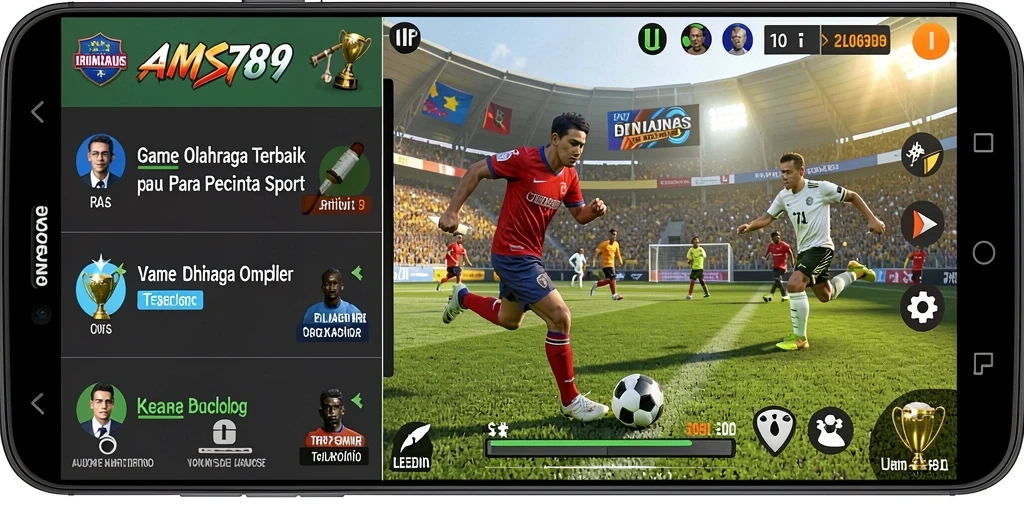 Gameplay seru dan interaktif dalam AMS789 pada cabang olahraga.