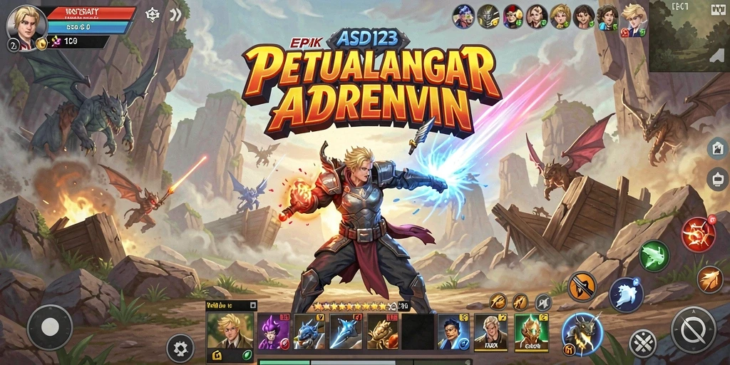 Menampilkan gameplay petualangan yang mendebarkan di dunia fantasi.