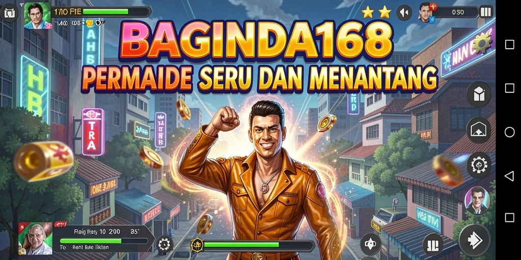 Screenshot menunjukkan serunya gameplay BAGINDA168 dalam mode Arcade.