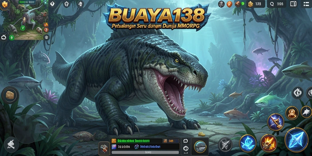Screenshot gameplay BUAYA138 yang menunjukkan aksi seru dalam petualangan MMORPG.