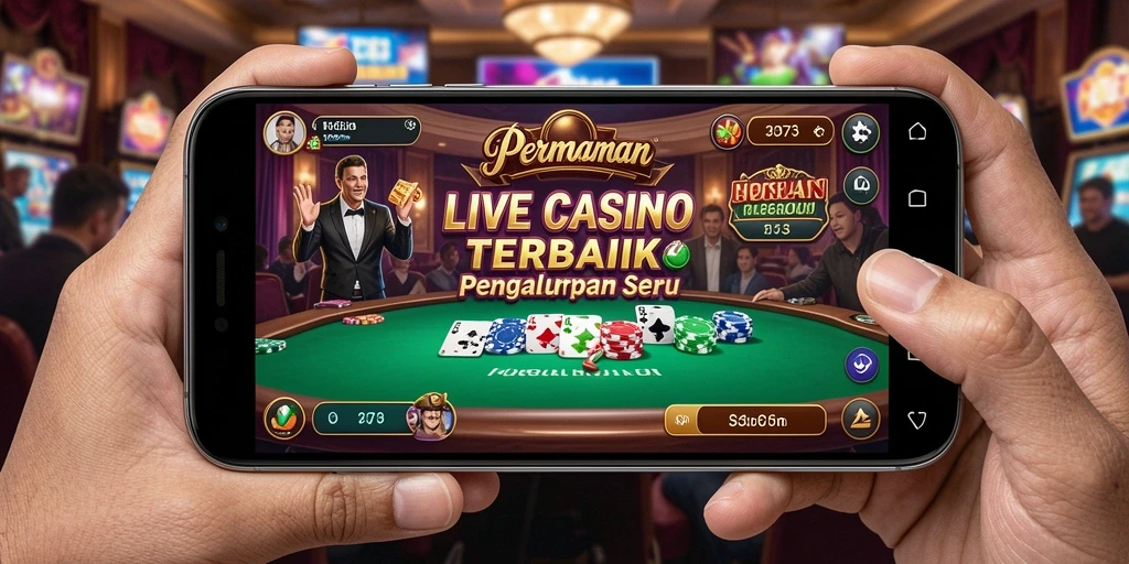 Screenshot D73 yang menampilkan gameplay mendebarkan di Live Casino.