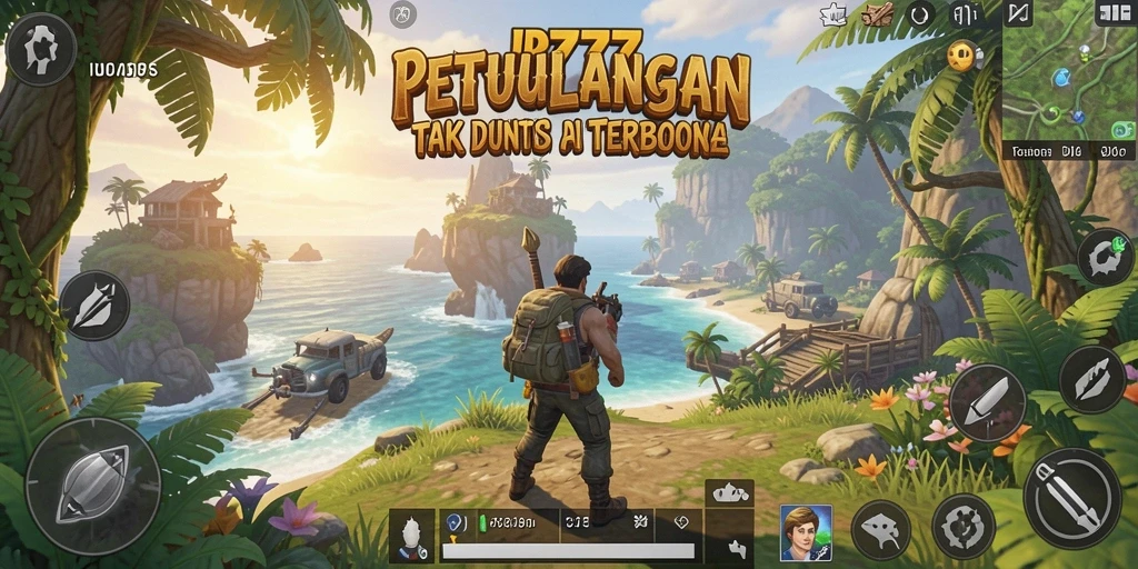 Tangkapan layar menunjukkan pemain menjelajahi dunia terbuka ID777.