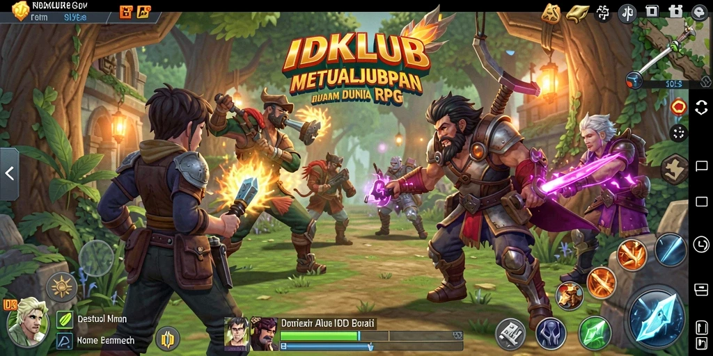 Tampilan gameplay yang menakjubkan dalam IDKLUB dengan karakter dan pertarungan yang dinamis.
