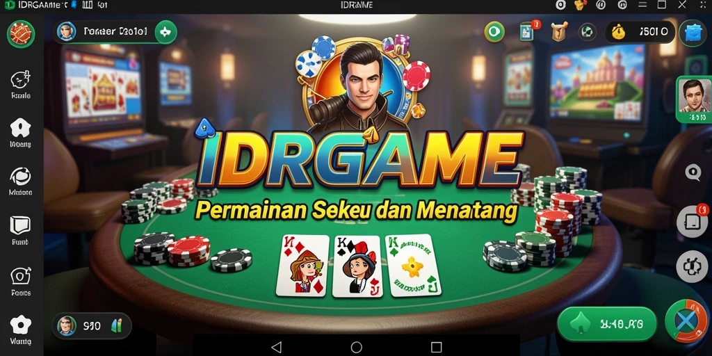 Screenshot gameplay IDRGAME menampilkan aksi seru permainan Poker.