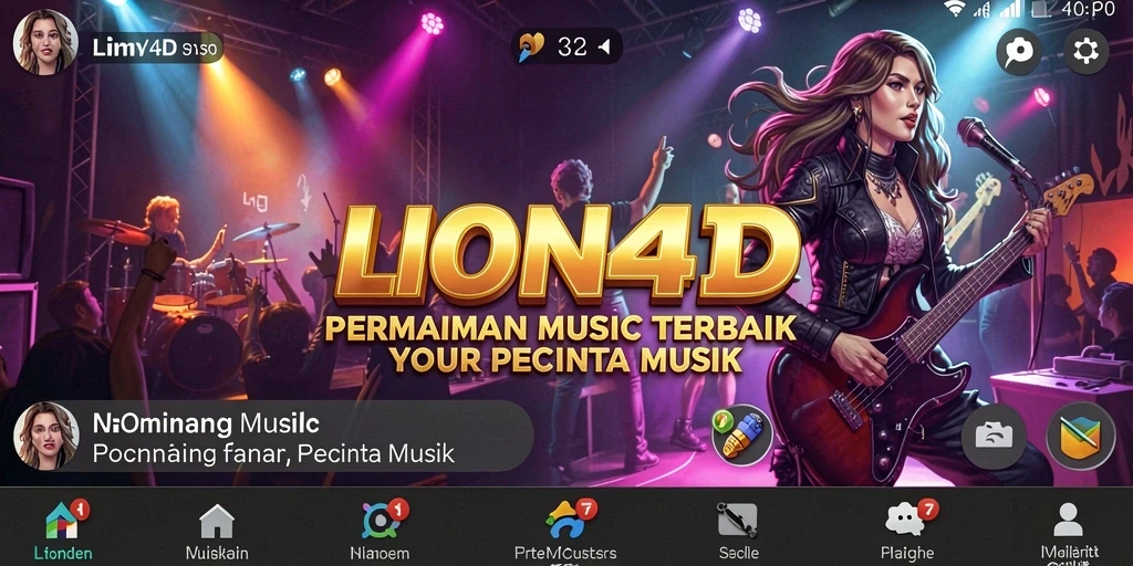 Tampilan gameplay LION4D yang interaktif dan penuh musik.