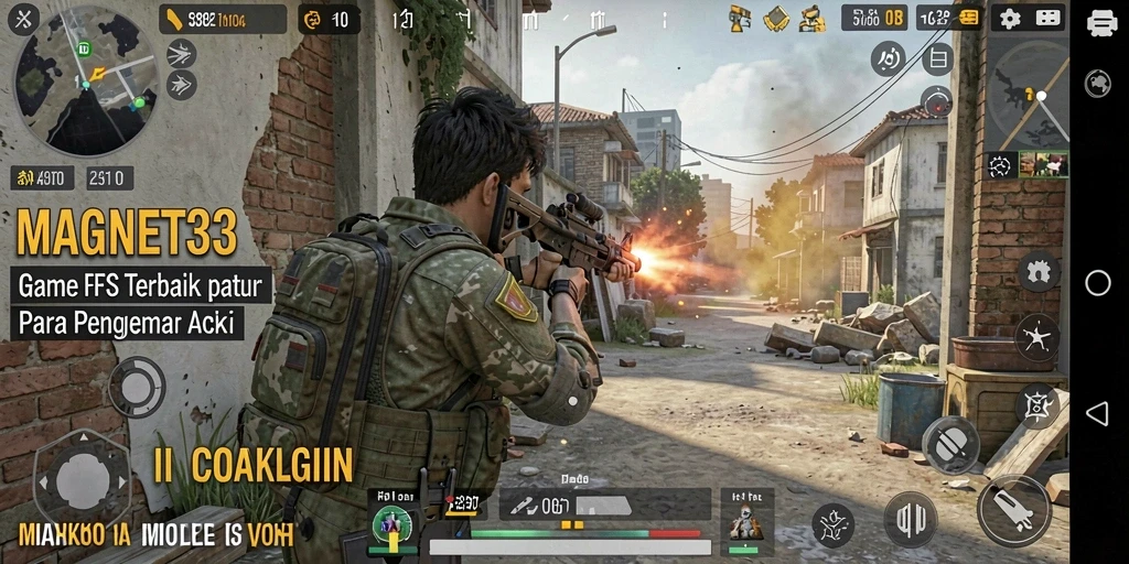 Screenshot gameplay MAGNET33 menampilkan aksi seru dalam pertempuran FPS.