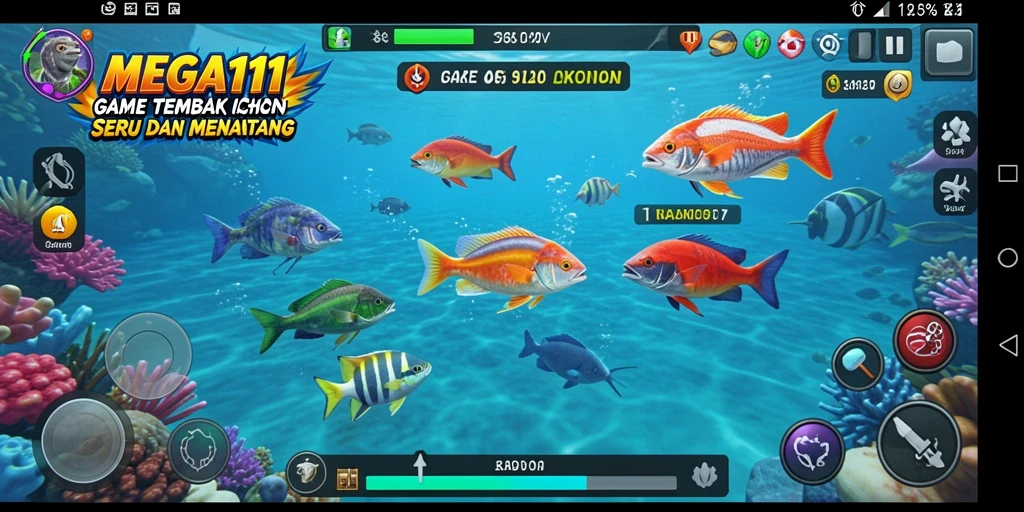 Gameplay seru Tembak Ikan di MEGA111 dengan grafis menarik.