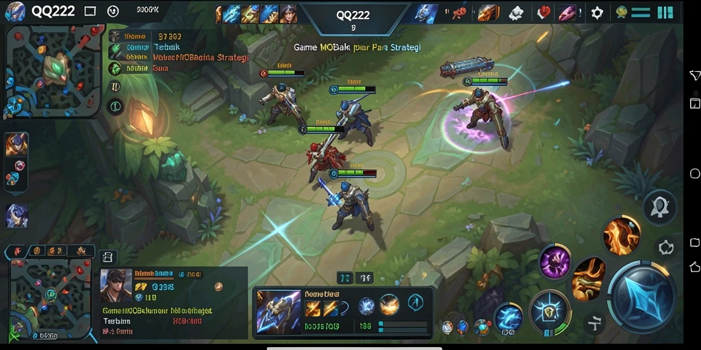 Screenshot gameplay <strong>QQ222</strong> menampilkan pertarungan seru antar tim.