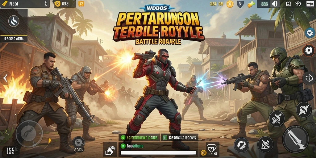 Gameplay menarik dalam WDBOS Battle Royale yang mendebarkan.